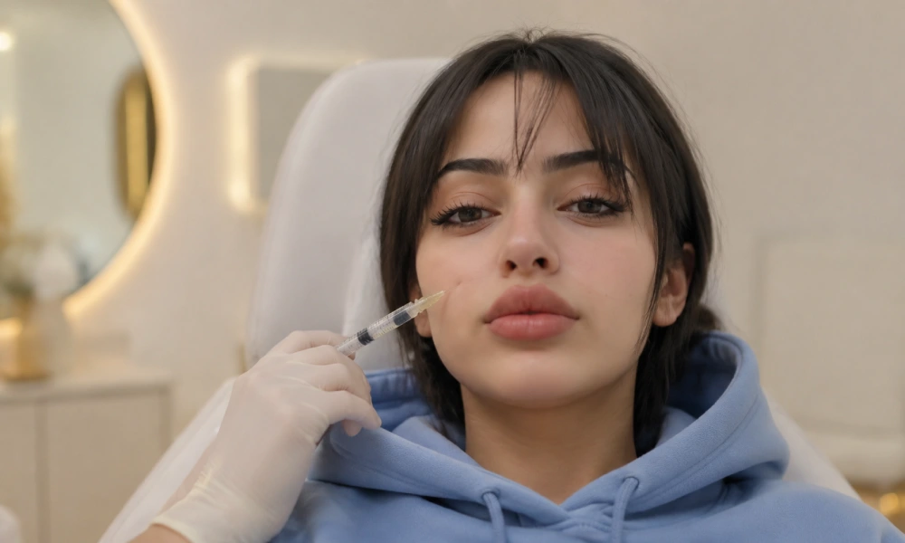تغییرات نسبی تزریق فیلر گونه برای دختر خانم جوان